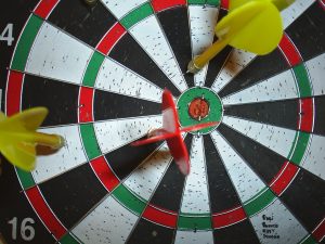 Image of a bullseye on a dart board for an article about How Can Sourcing be Improved?